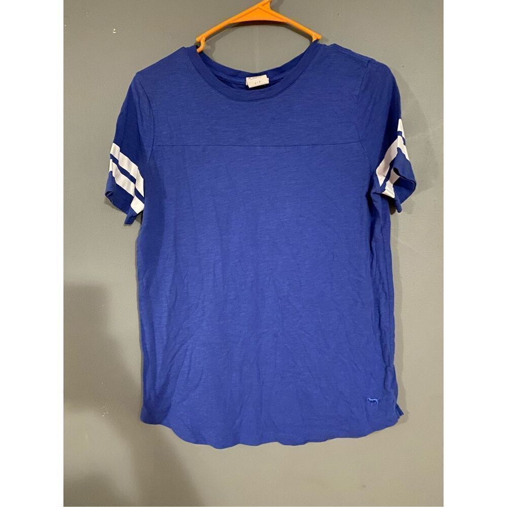 PINK By Victoria Secret Blue And White T-shirt Size Small